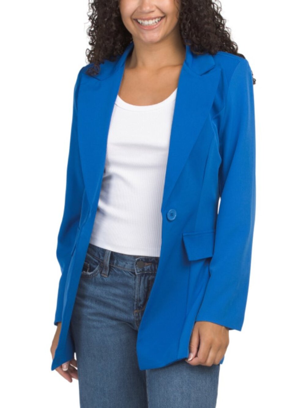VENTI Made In Italy Single Button Front Tailored Blazer